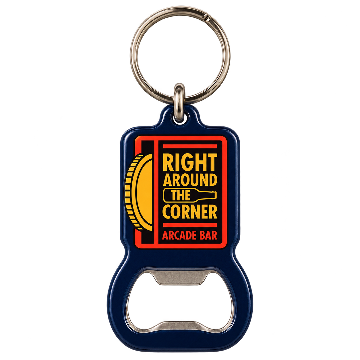 Design preview: Navy RATC bottle opener attached to a key ring